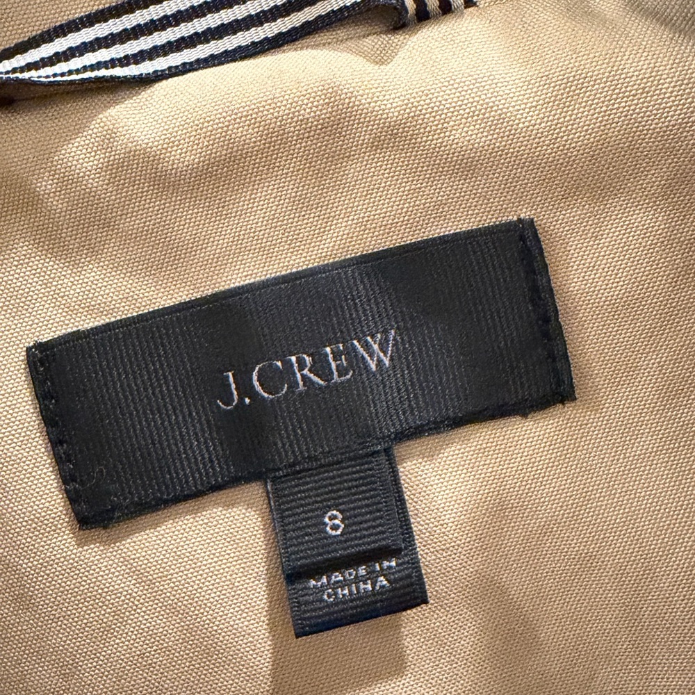 J.Crew Classic Trench Coat Khaki Women’s | Timeless Double Breasted - Picture 3 of 4